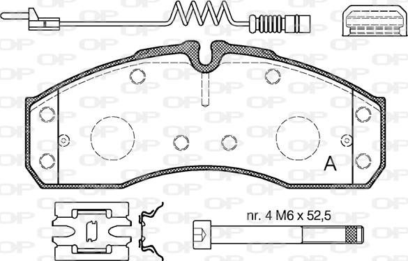 Open Parts BPA0651.22 - Kit de plaquettes de frein, frein à disque cwaw.fr