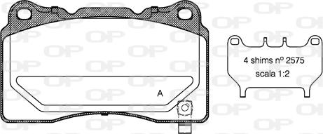 Open Parts BPA0666.04 - Kit de plaquettes de frein, frein à disque cwaw.fr