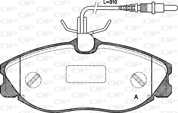 Open Parts BPA0604.04 - Kit de plaquettes de frein, frein à disque cwaw.fr