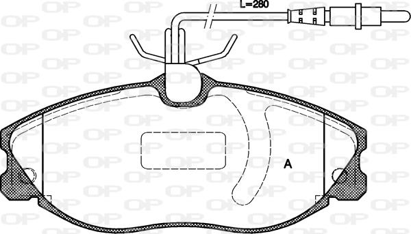 Open Parts BPA0604.14 - Kit de plaquettes de frein, frein à disque cwaw.fr