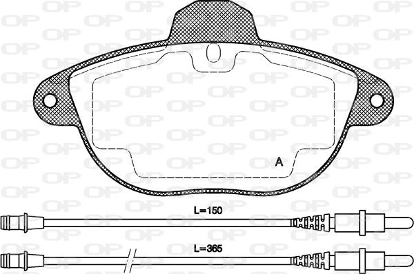 Open Parts BPA0608.04 - Kit de plaquettes de frein, frein à disque cwaw.fr