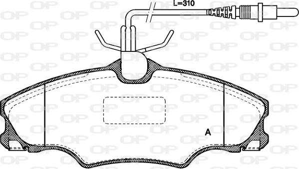 Open Parts BPA0603.04 - Kit de plaquettes de frein, frein à disque cwaw.fr