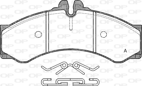 Open Parts BPA0614.00 - Kit de plaquettes de frein, frein à disque cwaw.fr