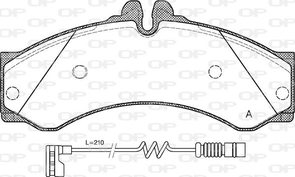 Open Parts BPA0614.12 - Kit de plaquettes de frein, frein à disque cwaw.fr