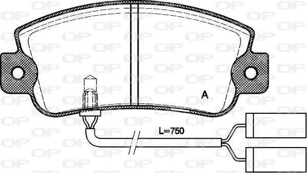 Open Parts BPA0025.22 - Kit de plaquettes de frein, frein à disque cwaw.fr