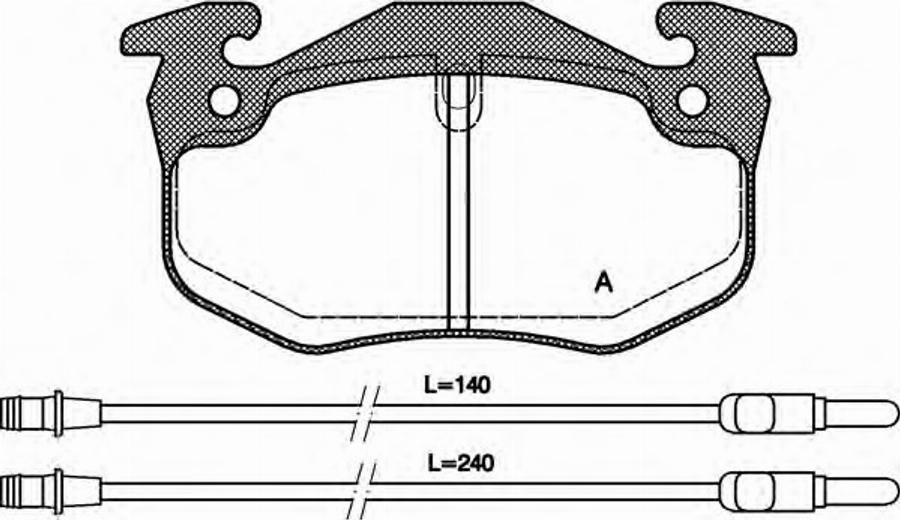 Open Parts BPA0144.24 - Kit de plaquettes de frein, frein à disque cwaw.fr