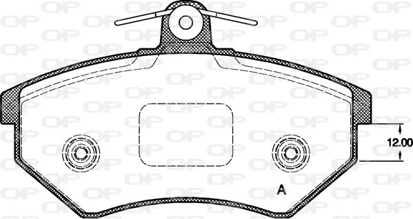 Open Parts BPA0134.50 - Kit de plaquettes de frein, frein à disque cwaw.fr