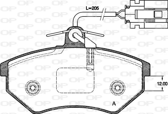 Open Parts BPA0134.62 - Kit de plaquettes de frein, frein à disque cwaw.fr