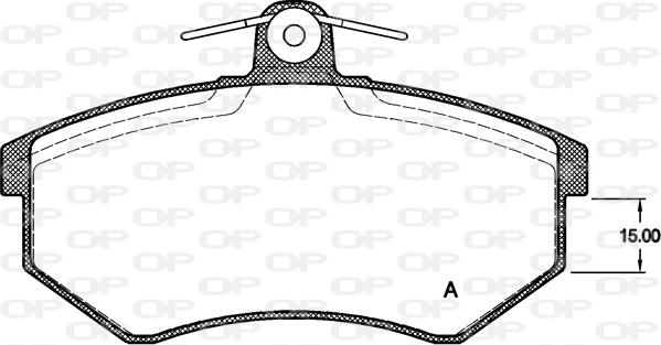 Open Parts BPA0134.00 - Kit de plaquettes de frein, frein à disque cwaw.fr