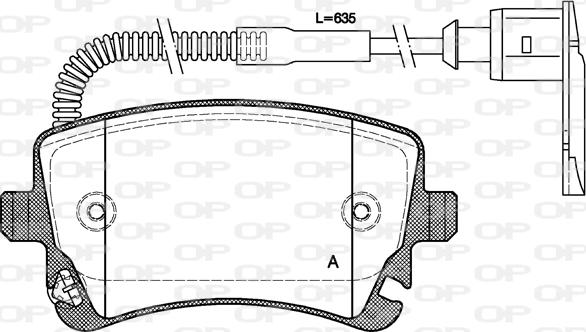 Open Parts BPA0897.02 - Kit de plaquettes de frein, frein à disque cwaw.fr