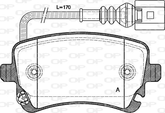 Open Parts BPA0897.11 - Kit de plaquettes de frein, frein à disque cwaw.fr