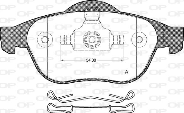 Open Parts BPA0843.00 - Kit de plaquettes de frein, frein à disque cwaw.fr