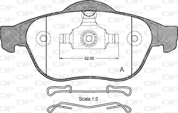 Open Parts BPA0843.10 - Kit de plaquettes de frein, frein à disque cwaw.fr