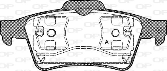 Open Parts BPA0842.00 - Kit de plaquettes de frein, frein à disque cwaw.fr