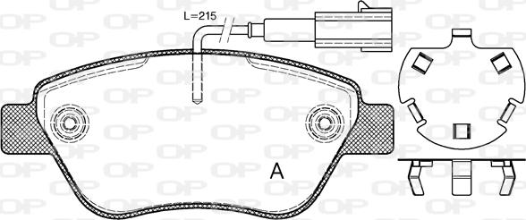 Open Parts BPA0858.32 - Kit de plaquettes de frein, frein à disque cwaw.fr