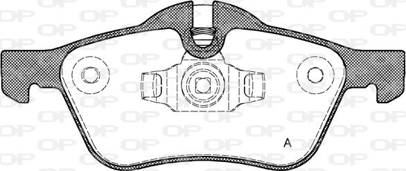 Open Parts BPA0864.00 - Kit de plaquettes de frein, frein à disque cwaw.fr