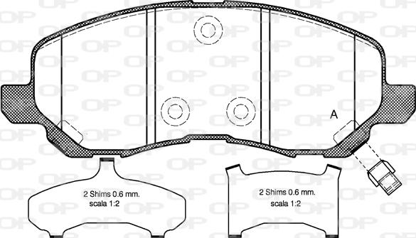 Open Parts BPA0804.31 - Kit de plaquettes de frein, frein à disque cwaw.fr