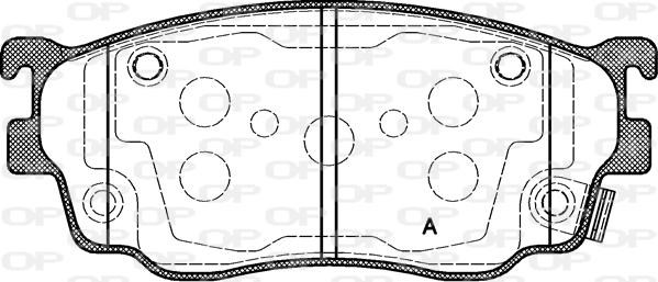 Open Parts BPA0800.12 - Kit de plaquettes de frein, frein à disque cwaw.fr