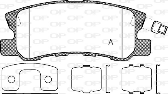 Open Parts BPA0803.12 - Kit de plaquettes de frein, frein à disque cwaw.fr