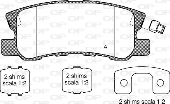 Open Parts BPA0803.22 - Kit de plaquettes de frein, frein à disque cwaw.fr