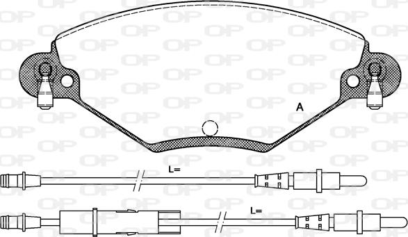 Open Parts BPA0828.04 - Kit de plaquettes de frein, frein à disque cwaw.fr