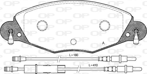 Open Parts BPA0827.04 - Kit de plaquettes de frein, frein à disque cwaw.fr