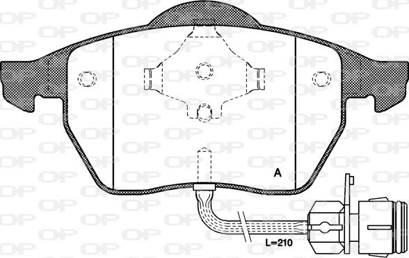 Open Parts BPA0390.02 - Kit de plaquettes de frein, frein à disque cwaw.fr