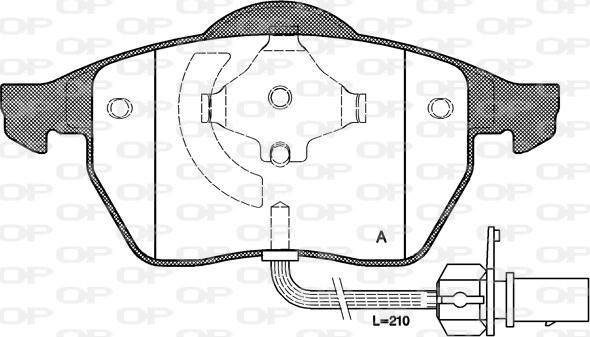 Open Parts BPA0390.22 - Kit de plaquettes de frein, frein à disque cwaw.fr