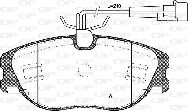 Open Parts BPA0305.72 - Kit de plaquettes de frein, frein à disque cwaw.fr