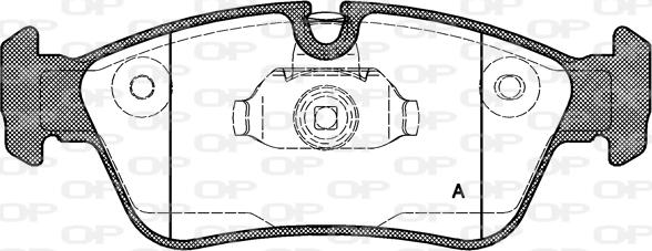 Open Parts BPA0384.40 - Kit de plaquettes de frein, frein à disque cwaw.fr