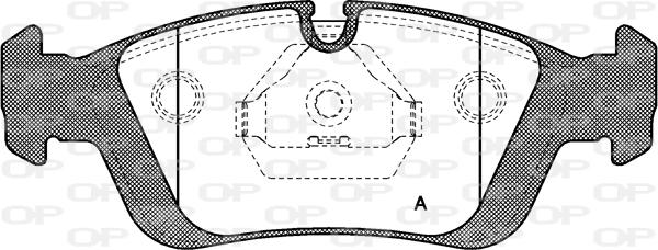 Open Parts BPA0384.00 - Kit de plaquettes de frein, frein à disque cwaw.fr