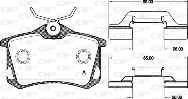 Open Parts BPA0263.50 - Kit de plaquettes de frein, frein à disque cwaw.fr