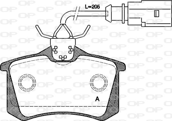 Open Parts BPA0263.51 - Kit de plaquettes de frein, frein à disque cwaw.fr