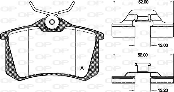 Open Parts BPA0263.03 - Kit de plaquettes de frein, frein à disque cwaw.fr