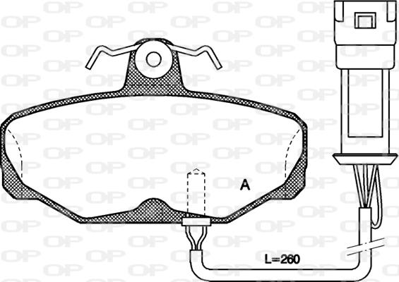 Open Parts BPA0205.02 - Kit de plaquettes de frein, frein à disque cwaw.fr