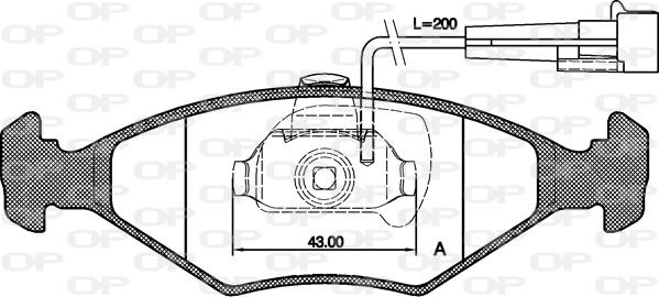 Open Parts BPA0281.42 - Kit de plaquettes de frein, frein à disque cwaw.fr