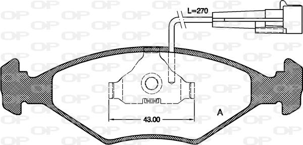 Open Parts BPA0281.12 - Kit de plaquettes de frein, frein à disque cwaw.fr