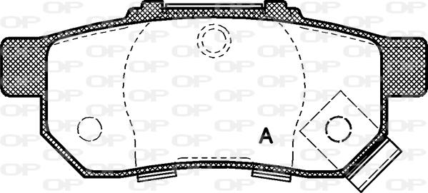 Open Parts BPA0233.52 - Kit de plaquettes de frein, frein à disque cwaw.fr