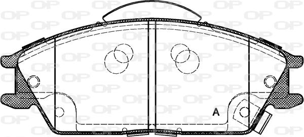 Open Parts BPA0224.22 - Kit de plaquettes de frein, frein à disque cwaw.fr