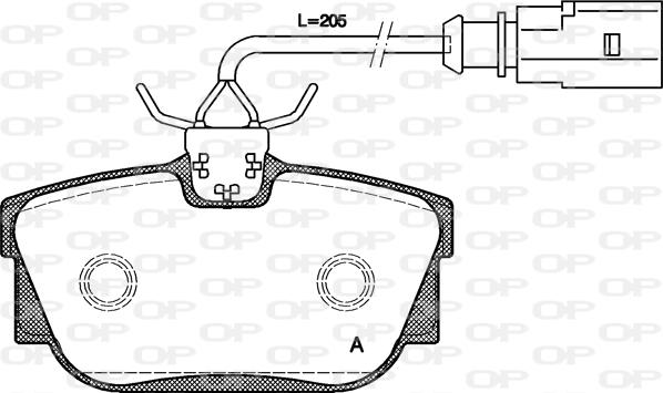 Open Parts BPA0767.01 - Kit de plaquettes de frein, frein à disque cwaw.fr