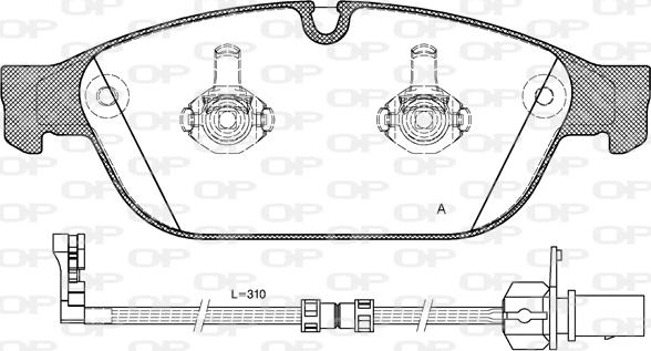 Open Parts BPA1441.12 - Kit de plaquettes de frein, frein à disque cwaw.fr