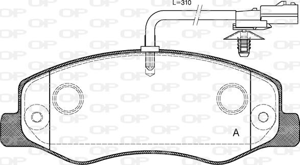 Open Parts BPA1442.01 - Kit de plaquettes de frein, frein à disque cwaw.fr