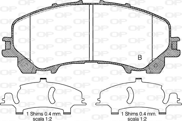 Open Parts BPA1407.12 - Kit de plaquettes de frein, frein à disque cwaw.fr