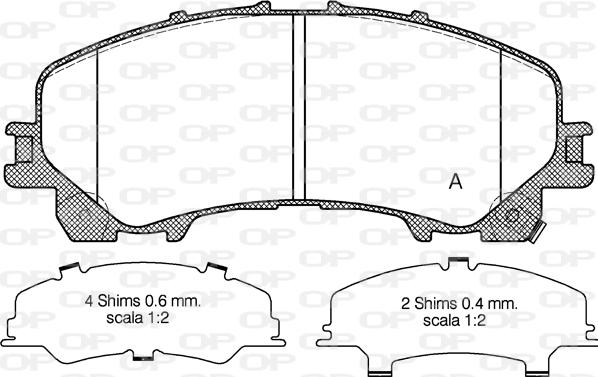 Open Parts BPA1407.12 - Kit de plaquettes de frein, frein à disque cwaw.fr