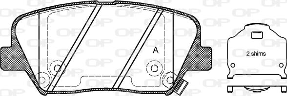 Open Parts BPA1412.02 - Kit de plaquettes de frein, frein à disque cwaw.fr