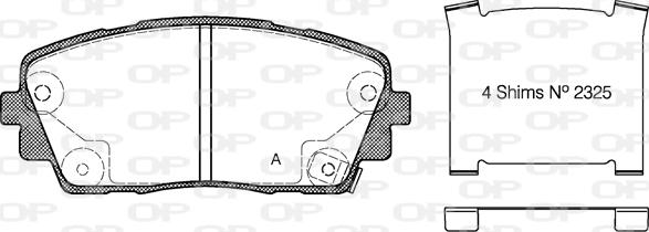 Open Parts BPA1481.02 - Kit de plaquettes de frein, frein à disque cwaw.fr