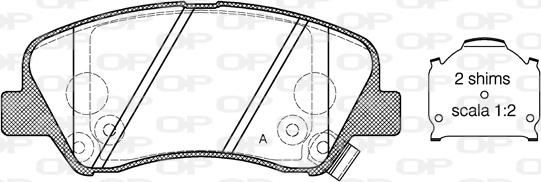 Open Parts BPA1488.02 - Kit de plaquettes de frein, frein à disque cwaw.fr