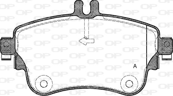 Open Parts BPA1487.08 - Kit de plaquettes de frein, frein à disque cwaw.fr