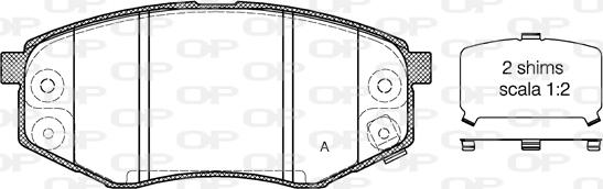 Open Parts BPA1426.02 - Kit de plaquettes de frein, frein à disque cwaw.fr