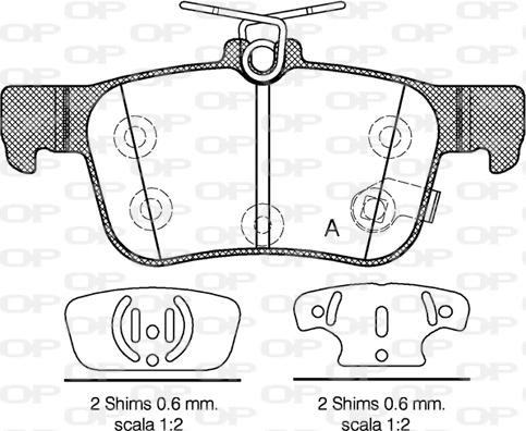 Open Parts BPA1551.12 - Kit de plaquettes de frein, frein à disque cwaw.fr